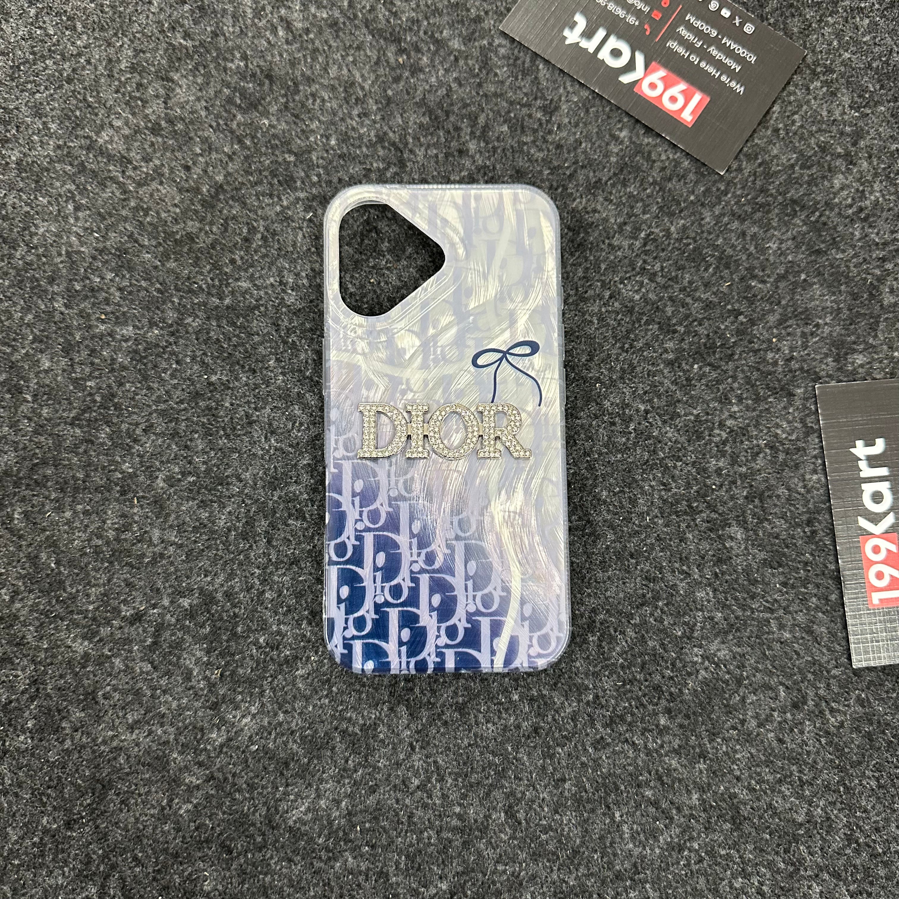 Sleek electroplated iPhone cover with embossed Dior branding, iphone 16 cover combining fashion with durable protection