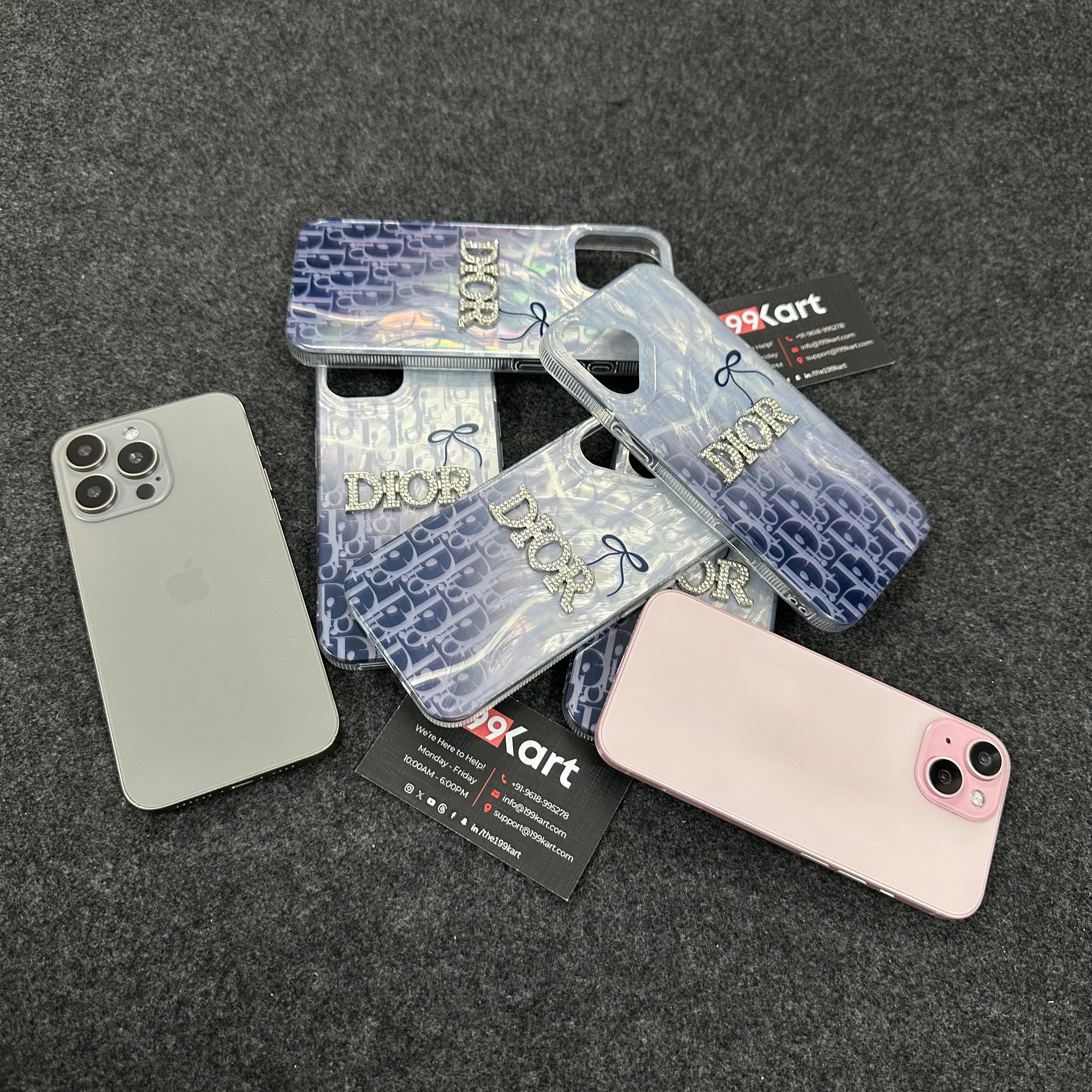 Exclusive luxury Dior iPhone cover, iphone 15 covers crafted for seamless port access, a raised bezel for camera safety, and a comfortable grip