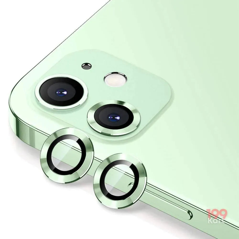 A sleek and durable green camera lens for iphone, ensuring scratch resistance and enhanced camera clarity