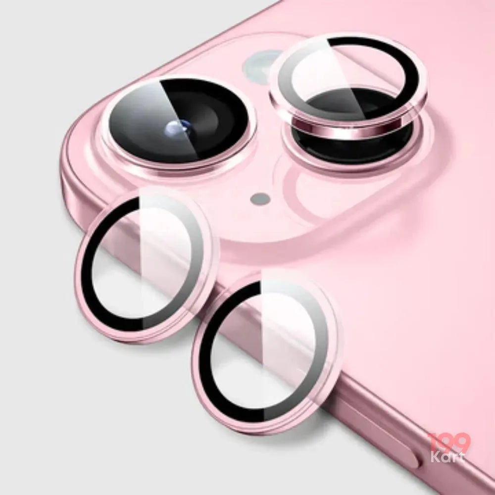 Stylish pink camera lens for iphone, adding an extra layer of protection with a seamless fit