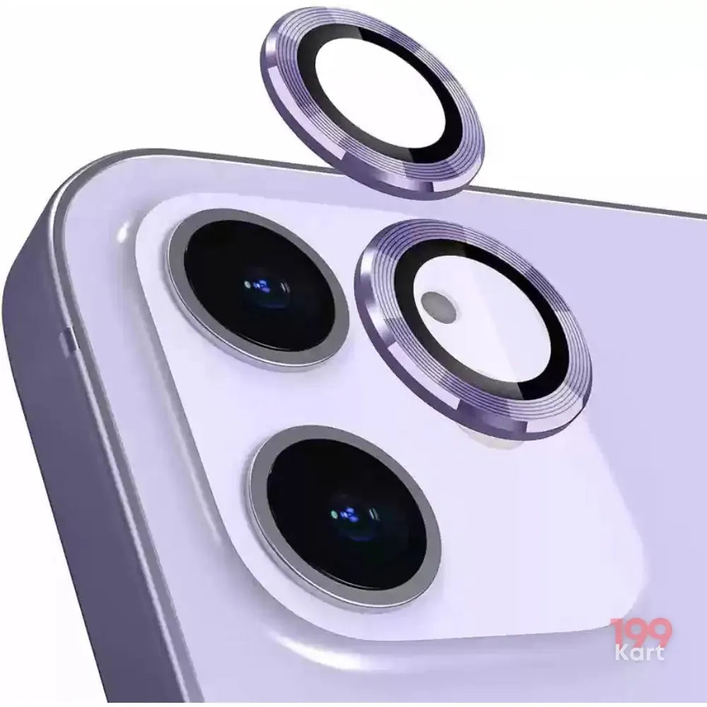 Protective purple lens rings for camera lenses for iphone, offering a precise fit and enhanced durability