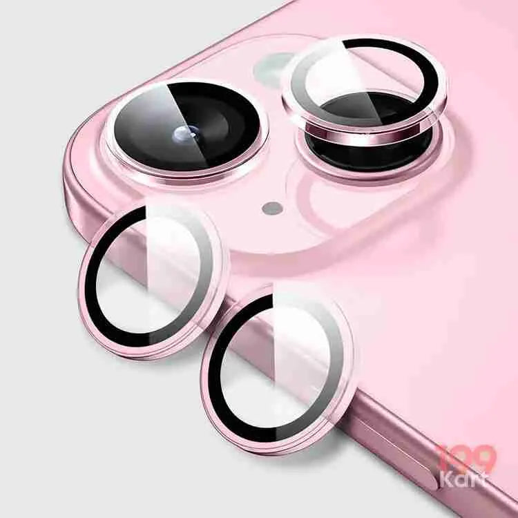 Stylish pink camera lens for iphone, providing full coverage and anti scratch technology for crystal clear photography