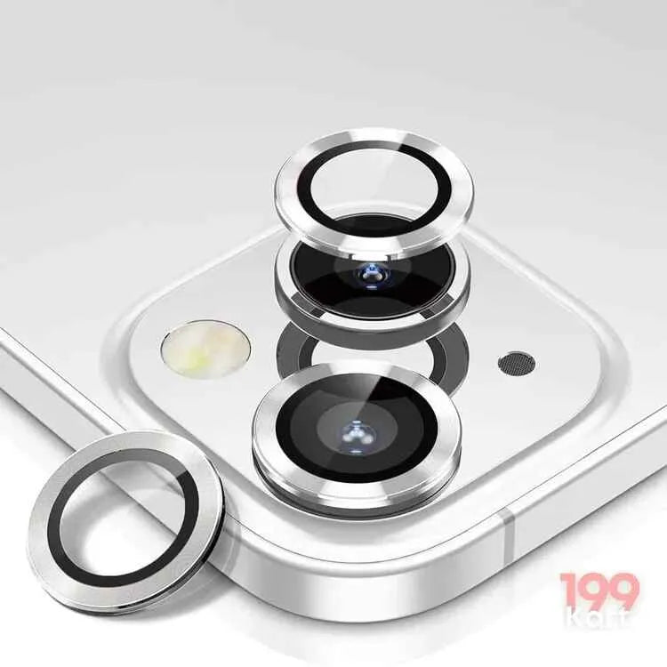 Premium silver camera lens for iphone, ensuring complete lens safety while maintaining camera clarity