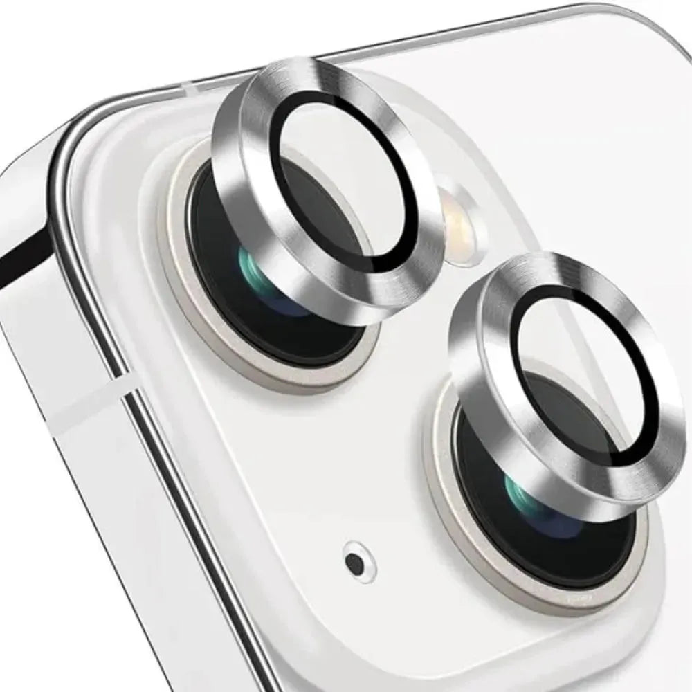 Sleek silver camera lens for iphone rings offering high definition clarity and premium protection.