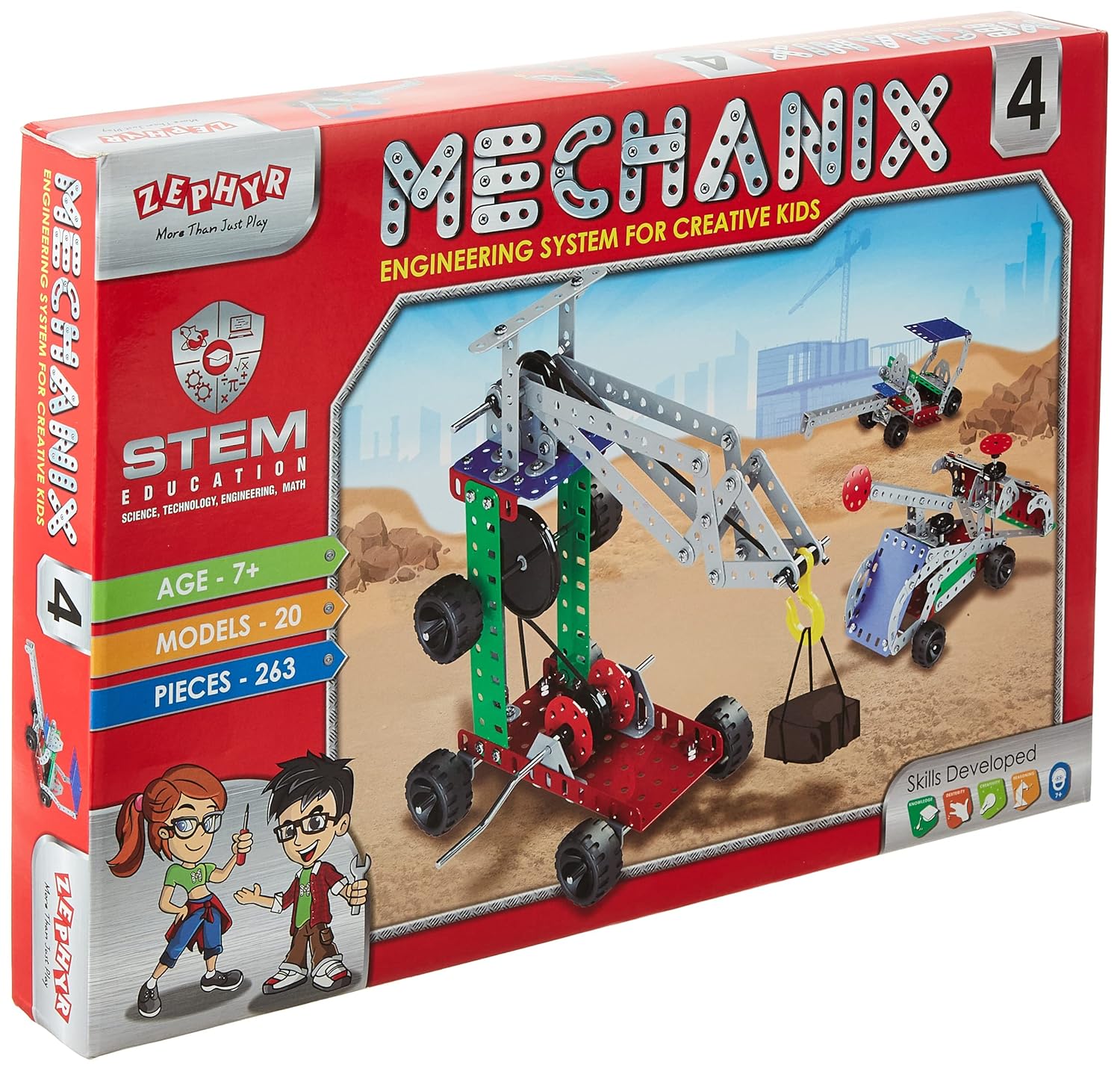 Zephyr Mechanix 4 Construction Set (263 Pieces)