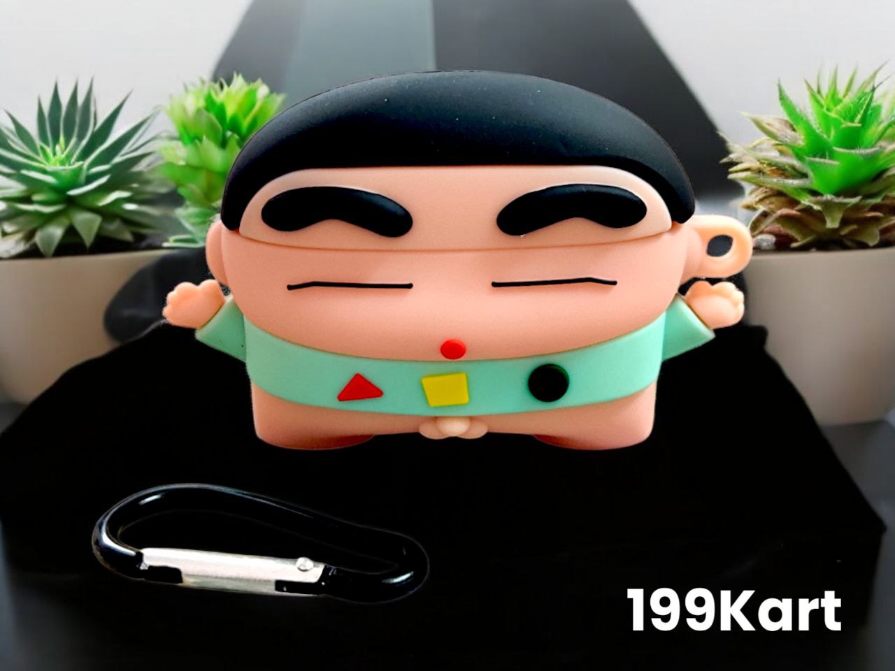 AirPods Case | Shinchan Silicone Cover with Keychain for AirPods Pro 1 & Pro 2