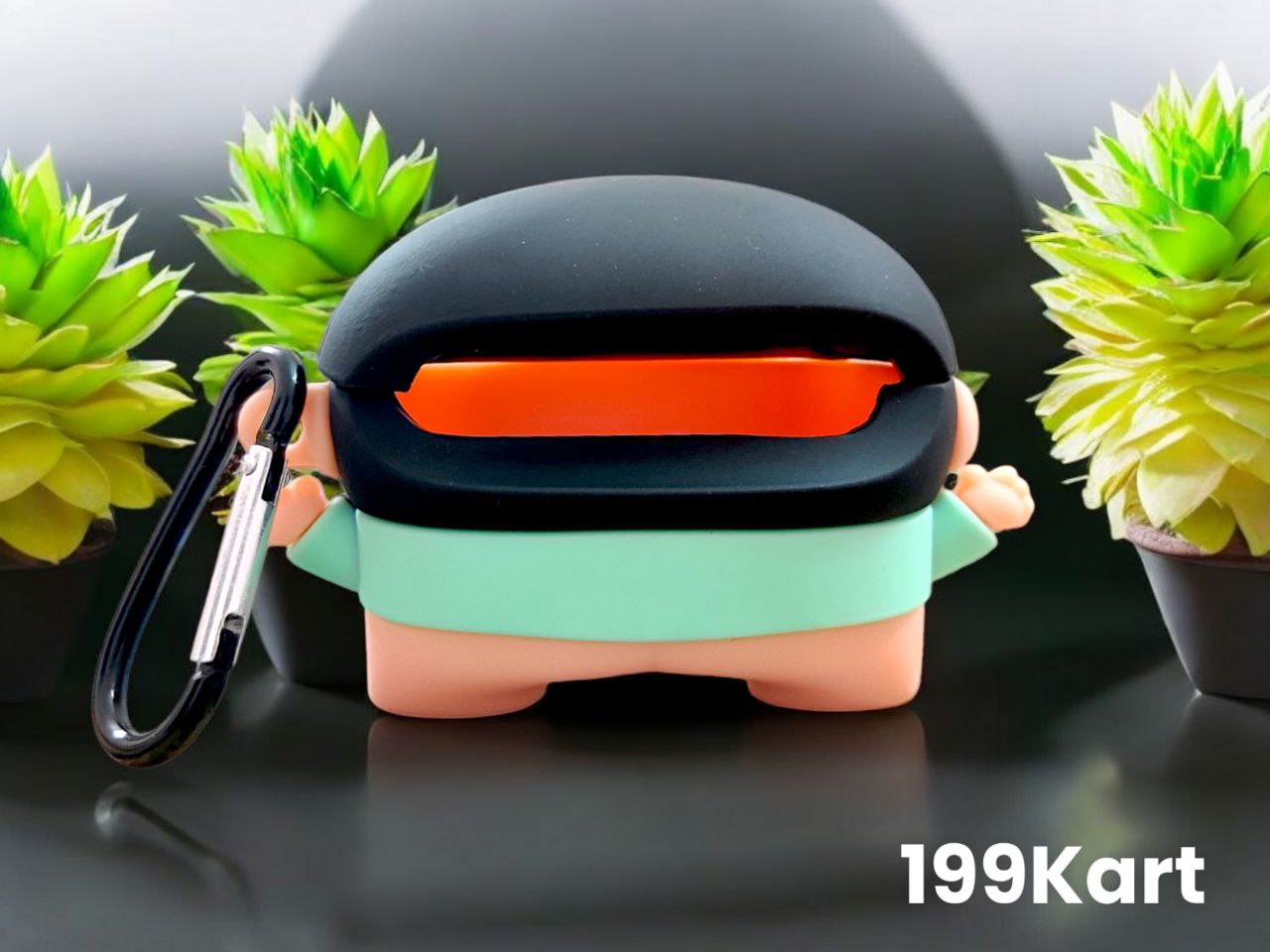 AirPods Case | Shinchan Silicone Cover with Keychain for AirPods Pro 1 & Pro 2