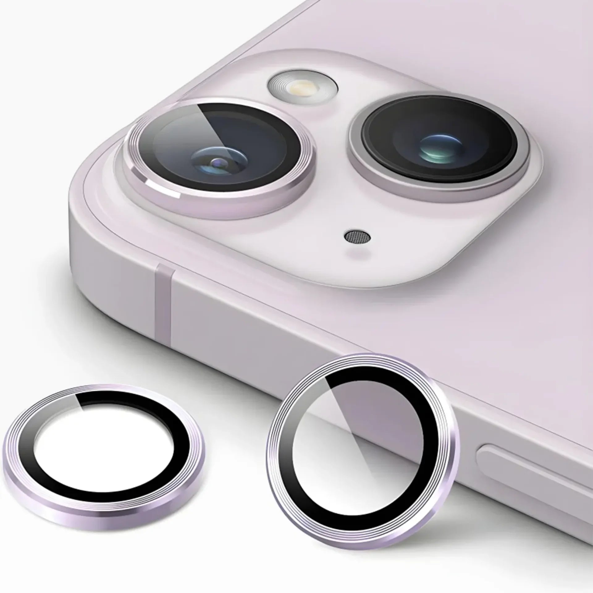 lavender coloured Stylish and camera lens for iphone 14 and 14 Plus in a sleek lavender shade