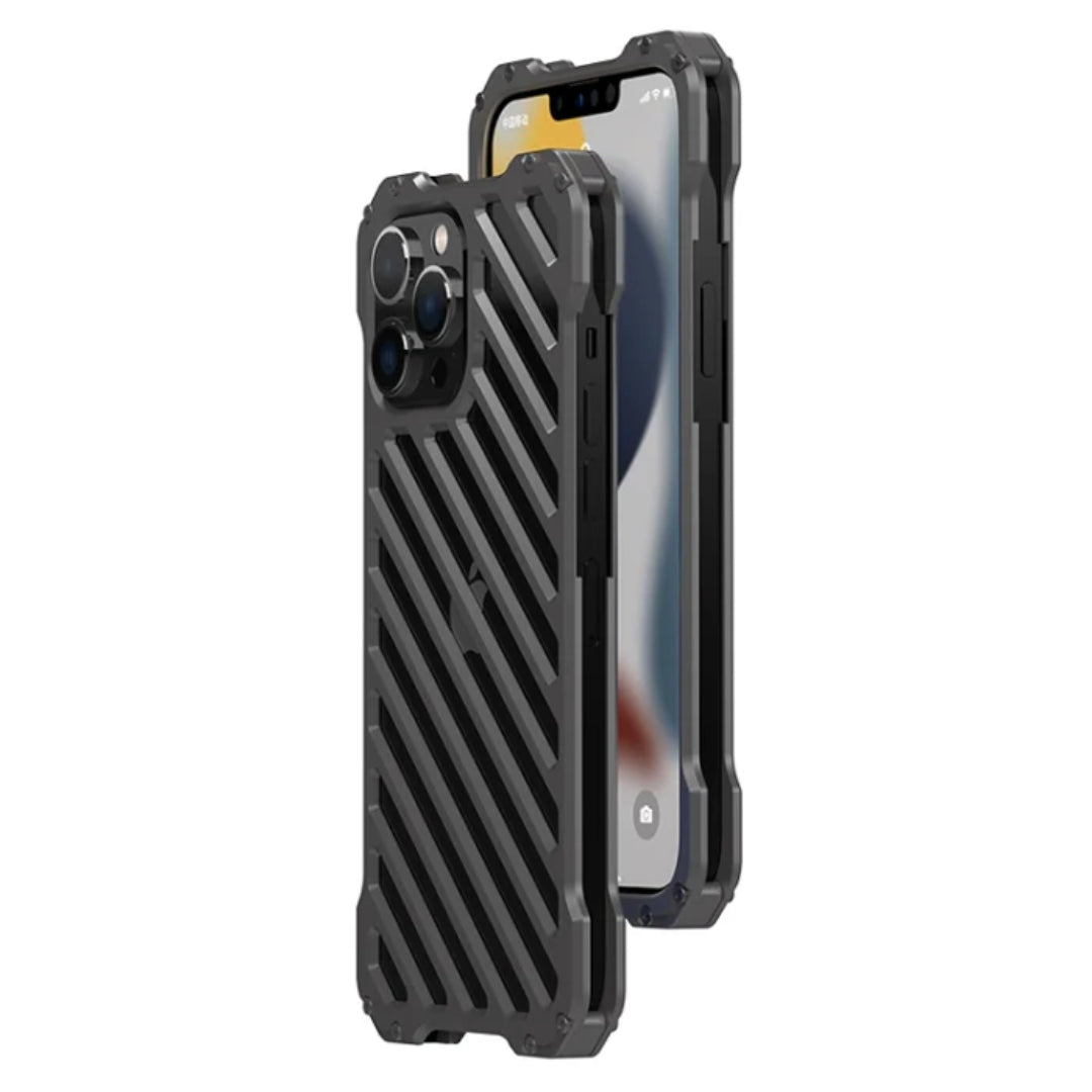 R-Just RJ-50 Armor Aluminum Alloy iPhone Cover – For iPhone 15 Pro &amp; 15 Pro Max | Military-Grade Protection with Lens Guard
