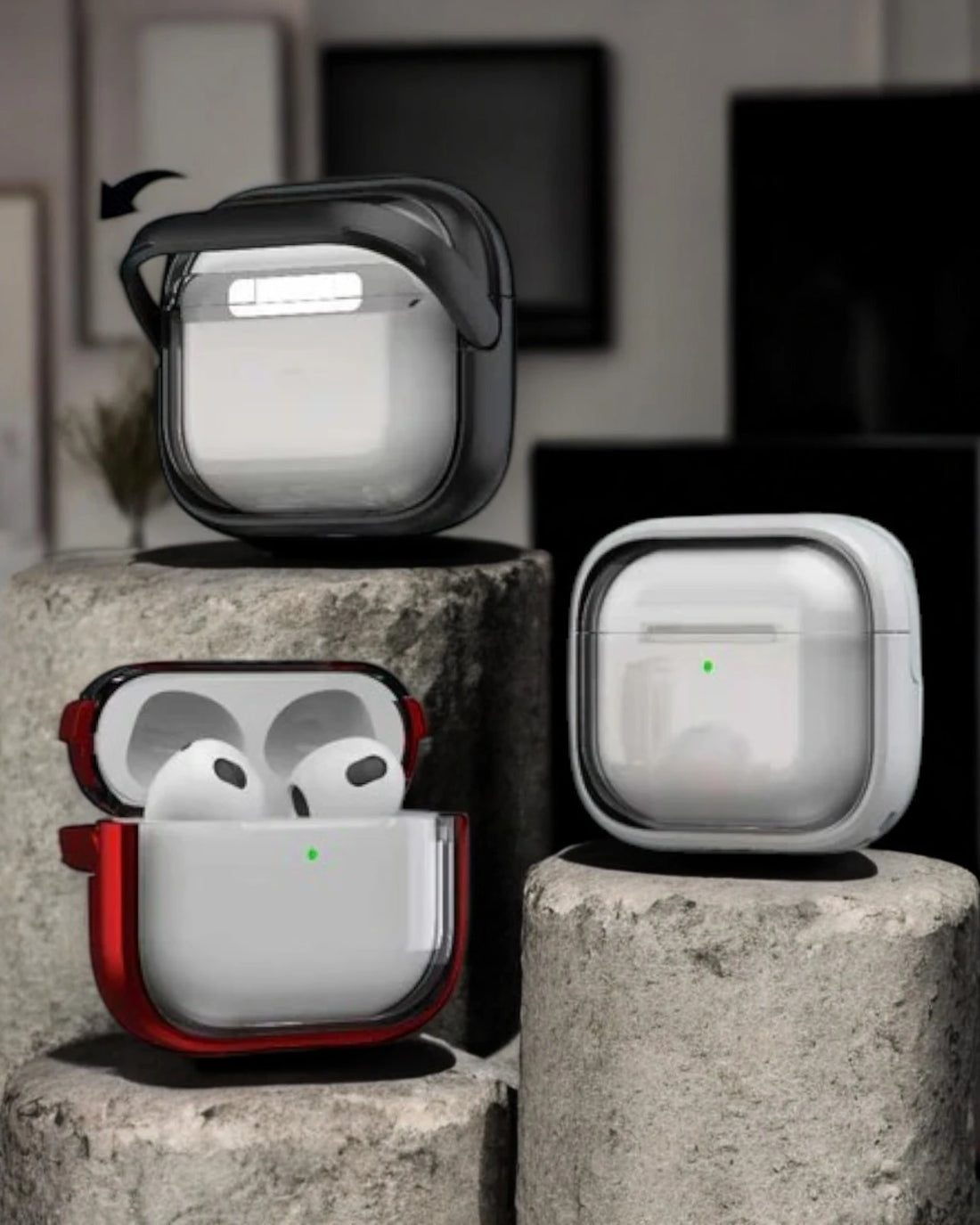 AirPods Pro 2 case with transparent hard shell shockproof and stylish AirPods 4 case