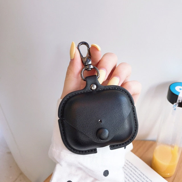 Premium stitched leather airpods pro cases scratch-resistant, shockproof, and stylish