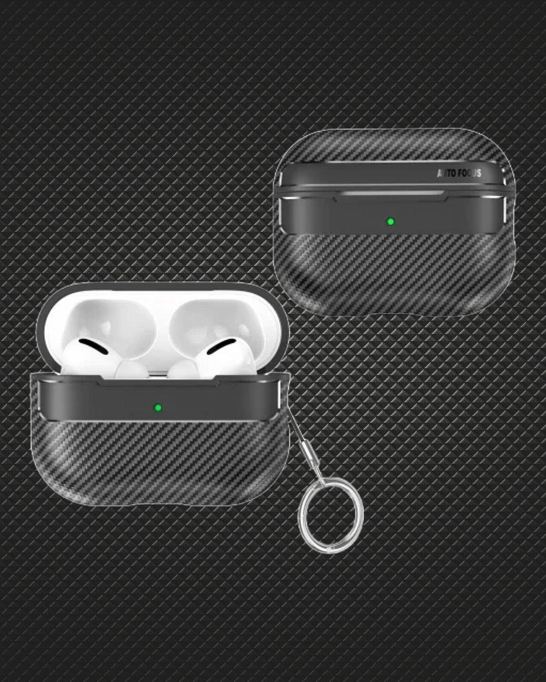 Shockproof airpods pro case with carbon fiber design durable and lightweight airpods case