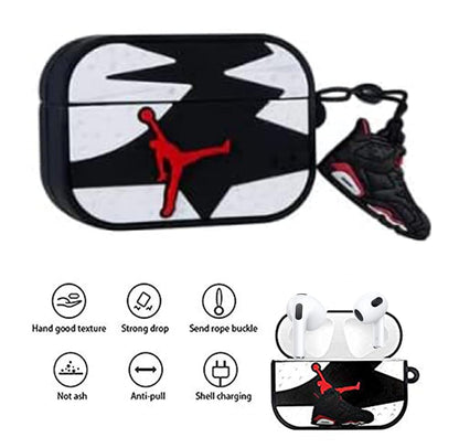 airpods pro 2nd generation cover with a cool basketball-inspired design anti-slip and shockproof