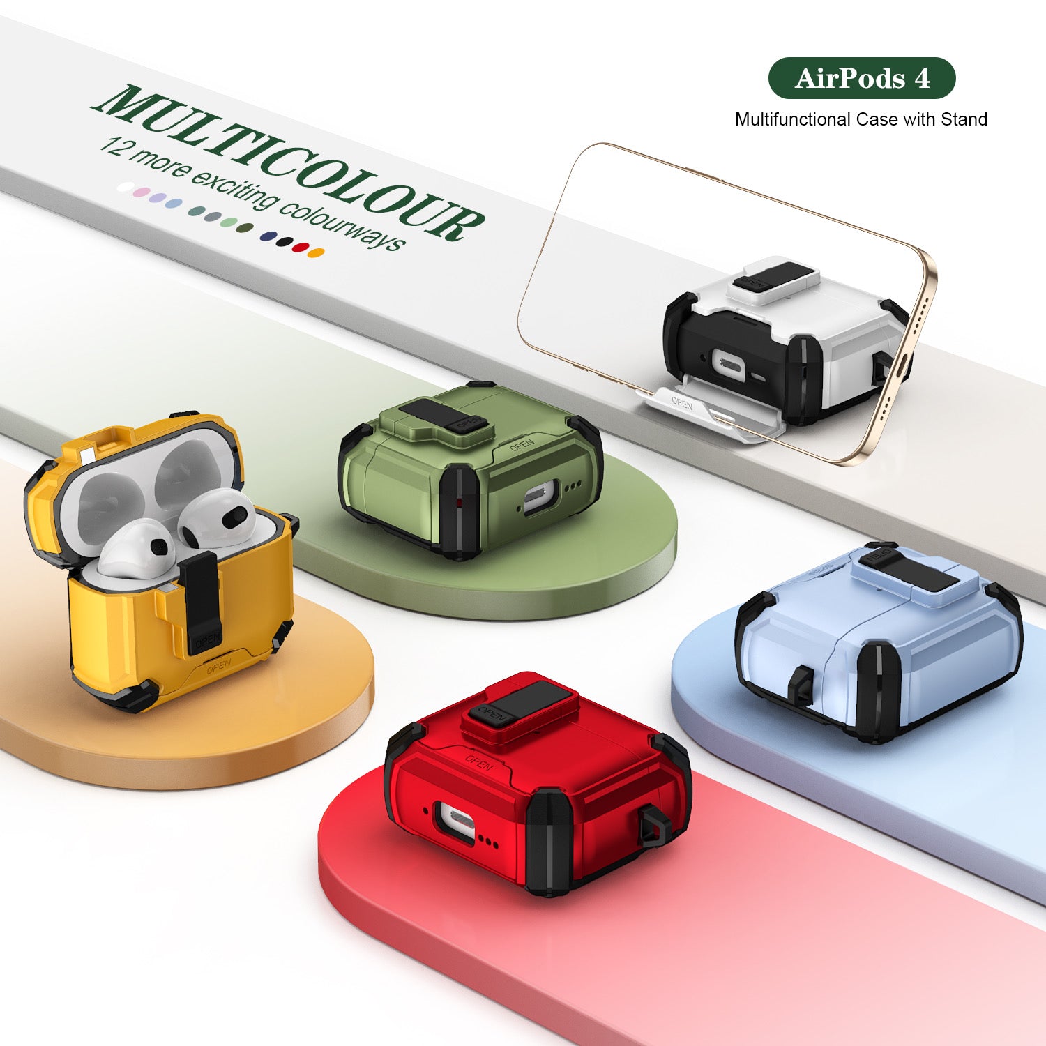 airpod 4 case ka stylish aur durable case – lock system ke sath, full protection aur easy carry design
