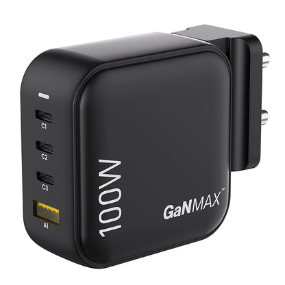 GaNMAX powered 100W charger, top tier iPhone charger, phone charger, and macbook adapter with highspeed charging and compact design