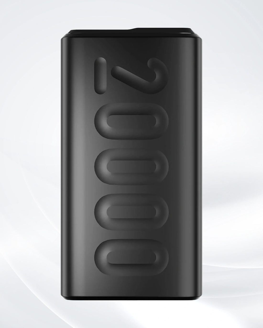High capacity 20000mAh power bank with sleek black design for long-lasting device charging