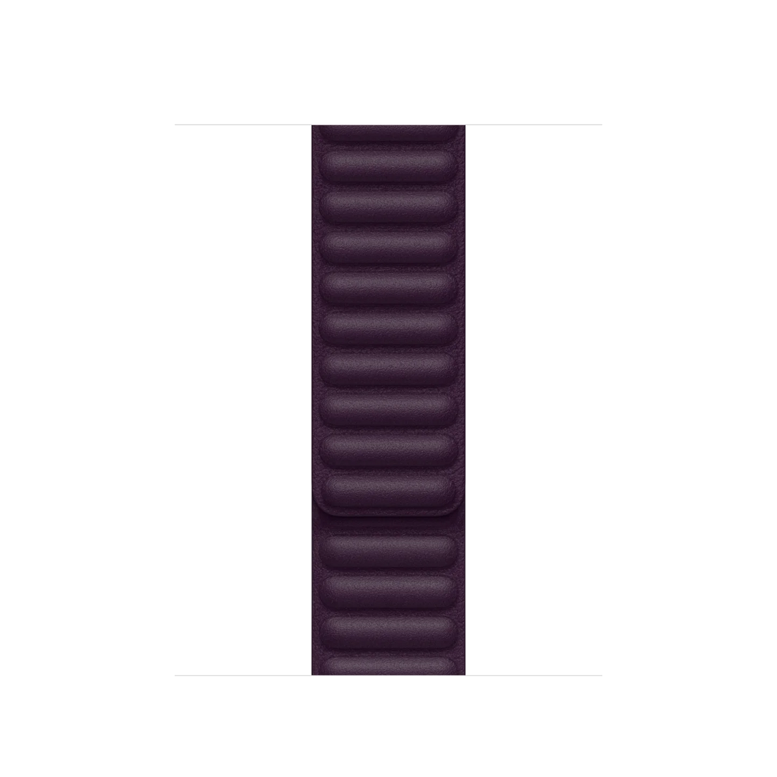 Deep cherry coloured leather Apple Watch straps well cushioned and ribbed texture