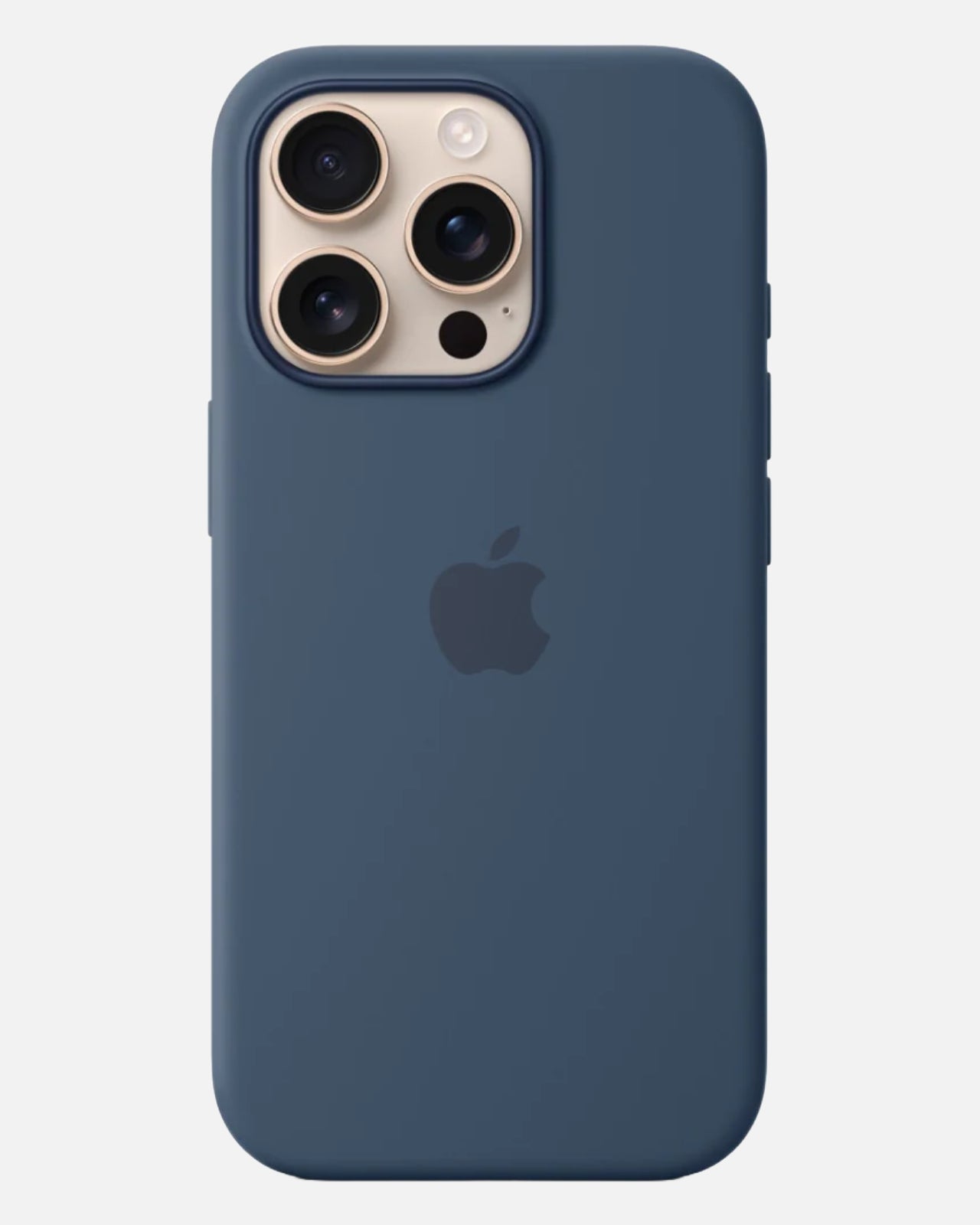 Blue silicone iPhone case with MagSafe for iphone 16 pro max cover case. Soft touch, durable, and stylish apple cover