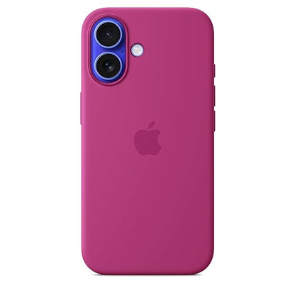 Magenta silicone iPhone case for iphone 16 cover Soft touch, sleek, and protective mobile cover