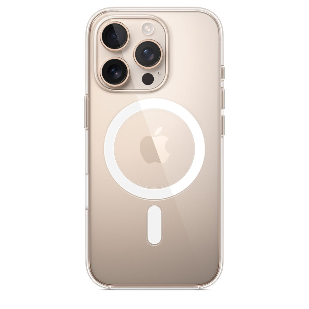 Gold transparent iPhone case with MagSafe, iphone 16 pro case offering premium protection. Sleek and lightweight mobile cover