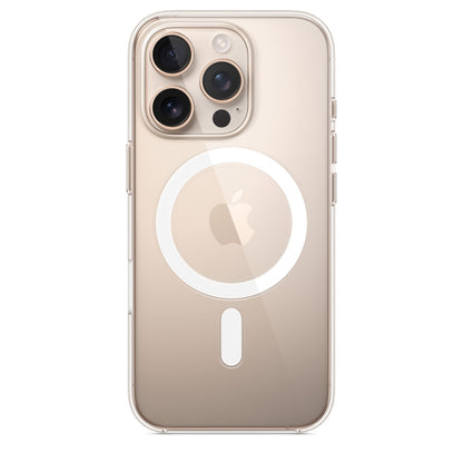 Gold transparent iPhone case with MagSafe, iphone 16 pro case offering premium protection. Sleek and lightweight mobile cover