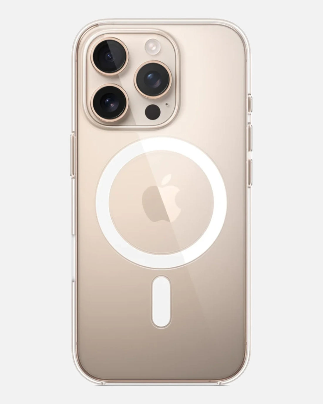 Gold transparent iPhone case with MagSafe, iphone 16 pro case offering premium protection. Sleek and lightweight mobile cover