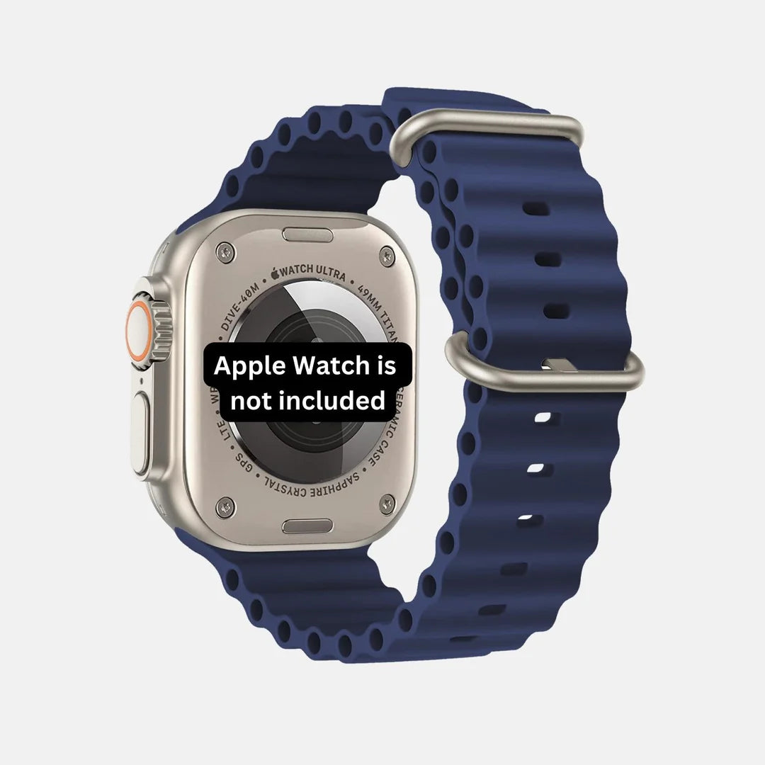  Rugged ocean blue silicone apple watch straps with breathable design  perfect for an active lifestyle.