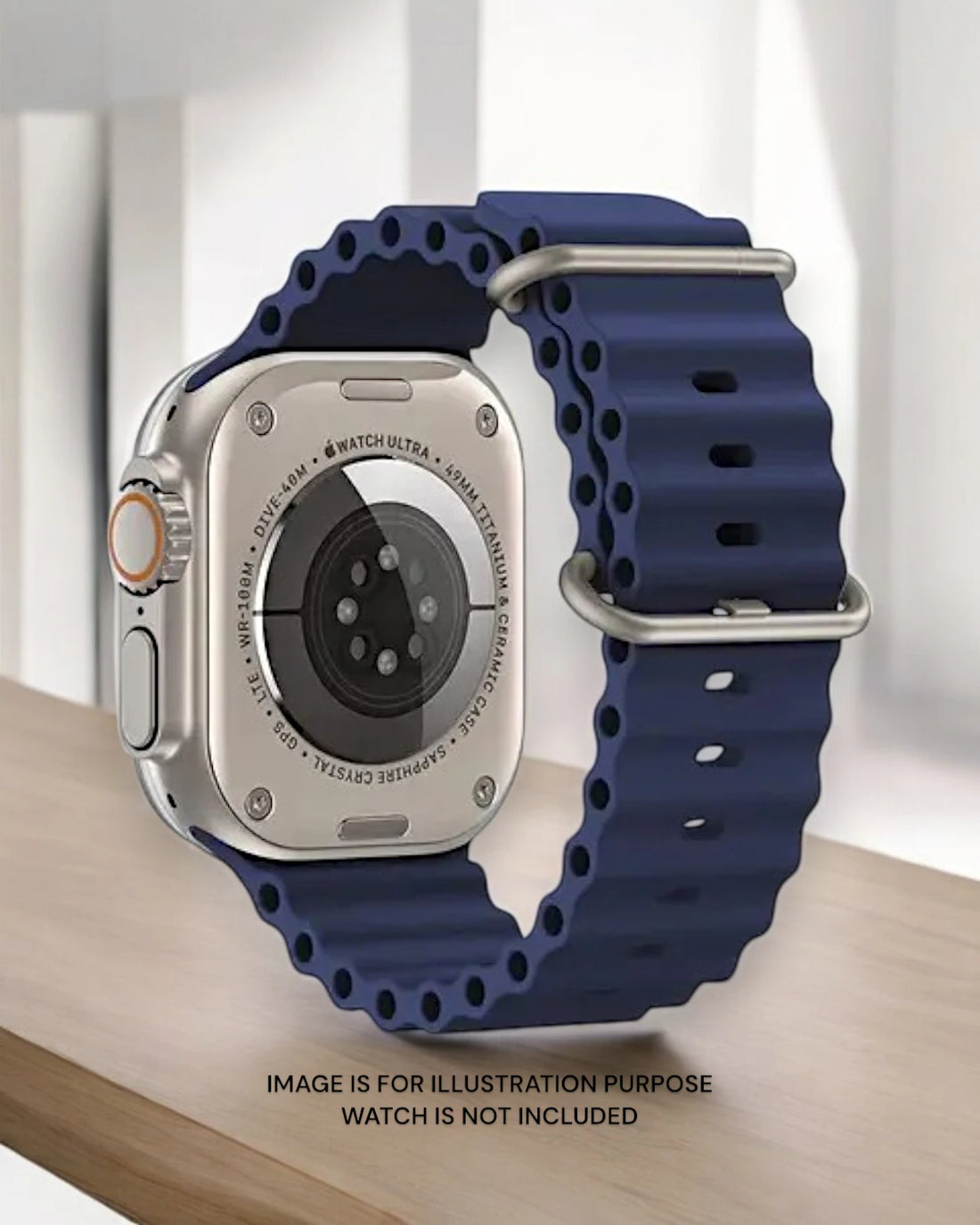 Rugged ocean blue silicone apple watch straps with breathable design  perfect for an active lifestyle.