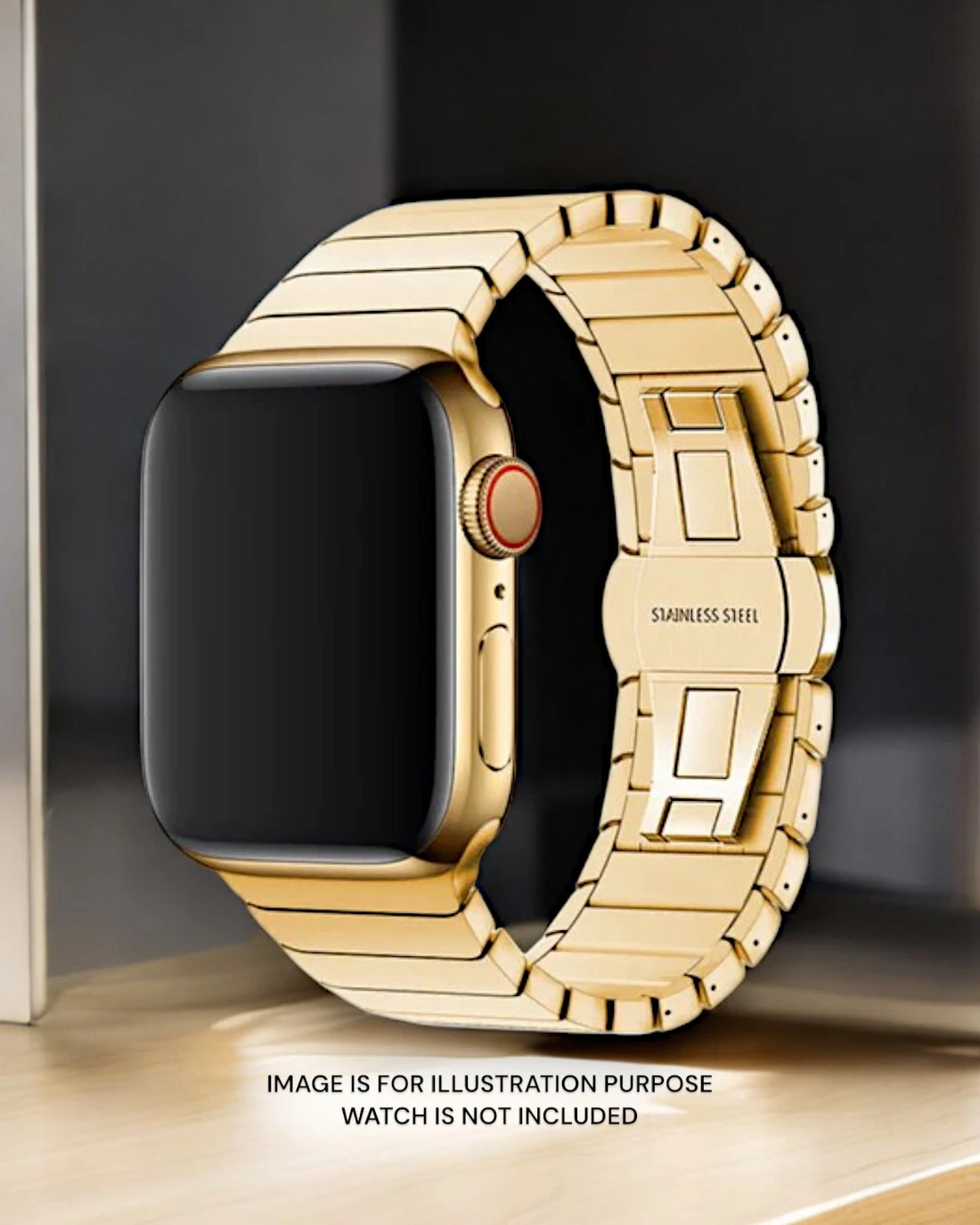 Luxury Gold apple watch straps Stainless Steel Band   Elegant and durable metal strap designed for a premium watch experience.