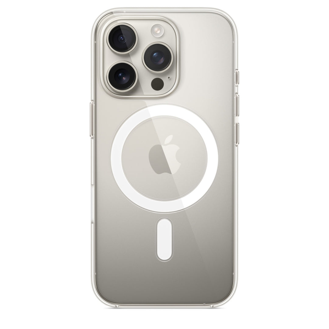 Silver clear iPhone case with MagSafe, iphone 16 pro back cover ensuring a stylish and durable apple cover