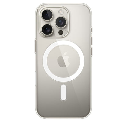Silver clear iPhone case with MagSafe, iphone 16 pro back cover ensuring a stylish and durable apple cover