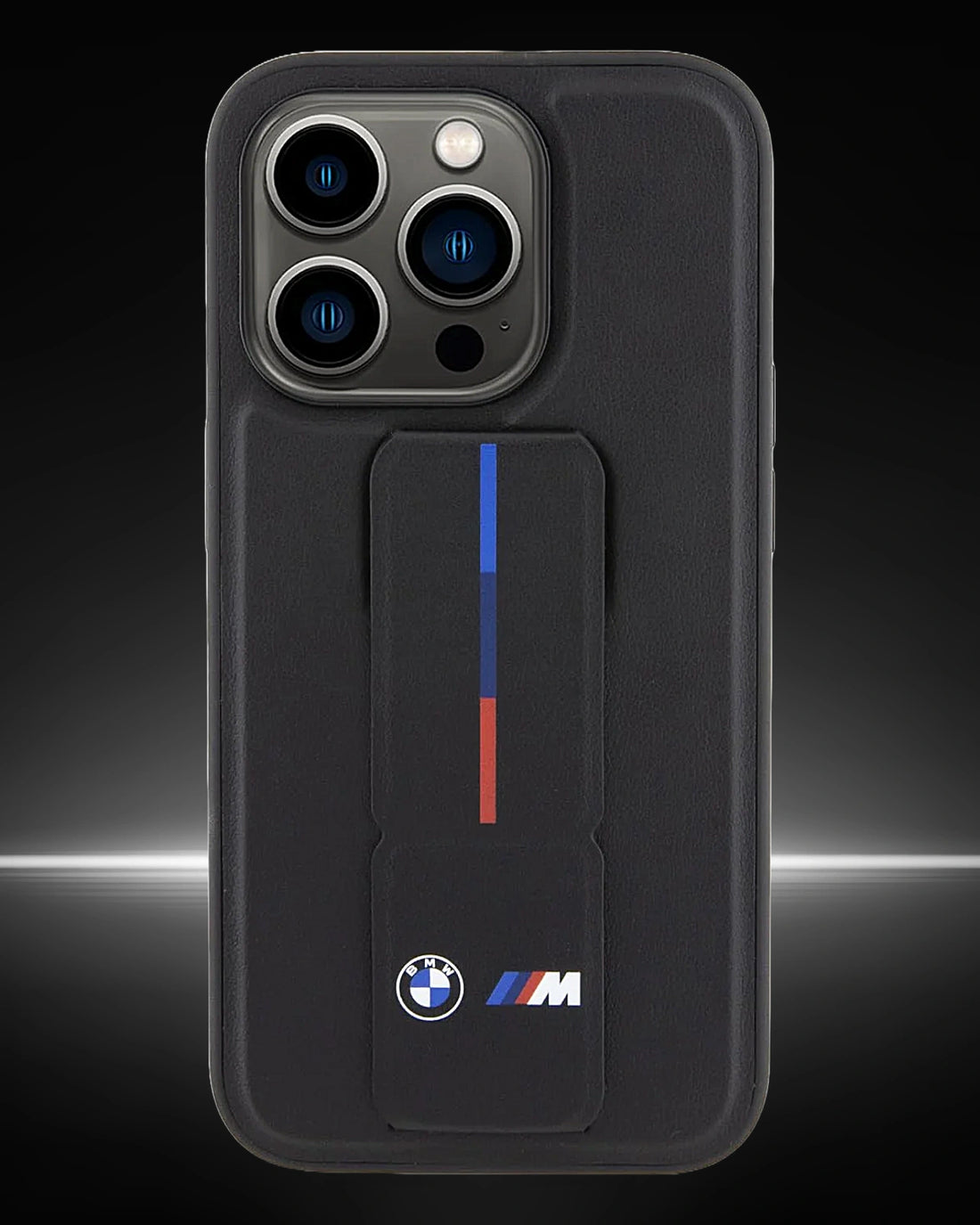Premium BMW M-Series iPhone Case with Built in Kickstand for iphone 15 pro covers Sleek Black Design