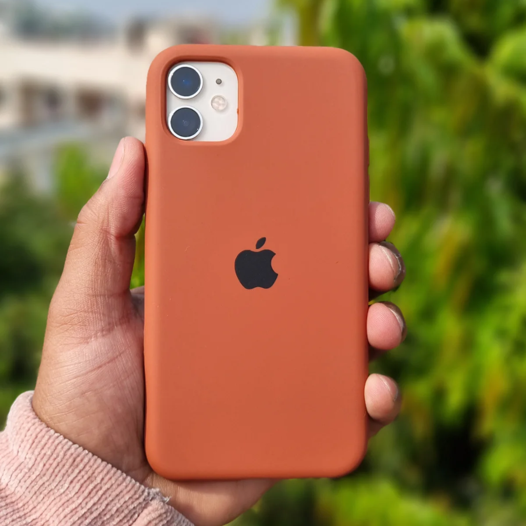 sophisticated liquid silicone iPhone case in deep brown, iphone 16 pro max cover featuring a soft, premium silicone finish.