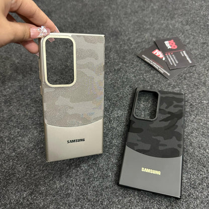 Sleek Samsung cover, s24 ultra cases india crafted with a dual-tone camouflage texture for an elegant and modern look.