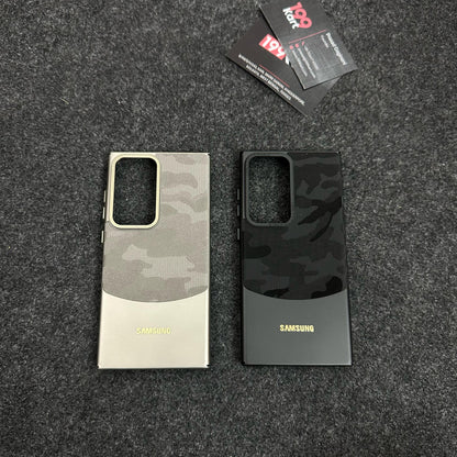 Matte finish Samsung cover, s24 ultra cases india providing shockproof protection with a unique camouflage pattern.