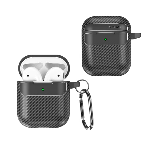 Durable carbon textured AirPods case, airpods 2nd gen case providing full body protection with a modern, minimalist design.