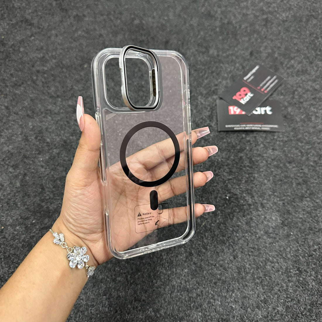 Crystal clear MagSafe iPhone case, iphone 16 pro max cover ultra thin transparent design with reinforced edges for shockproof protection.