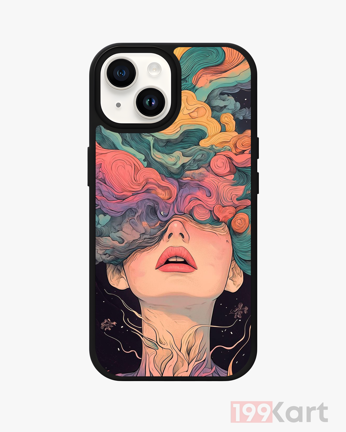 Surreal Face iPhone Case – Artistic Female Aesthetic Back Cover for iPhones