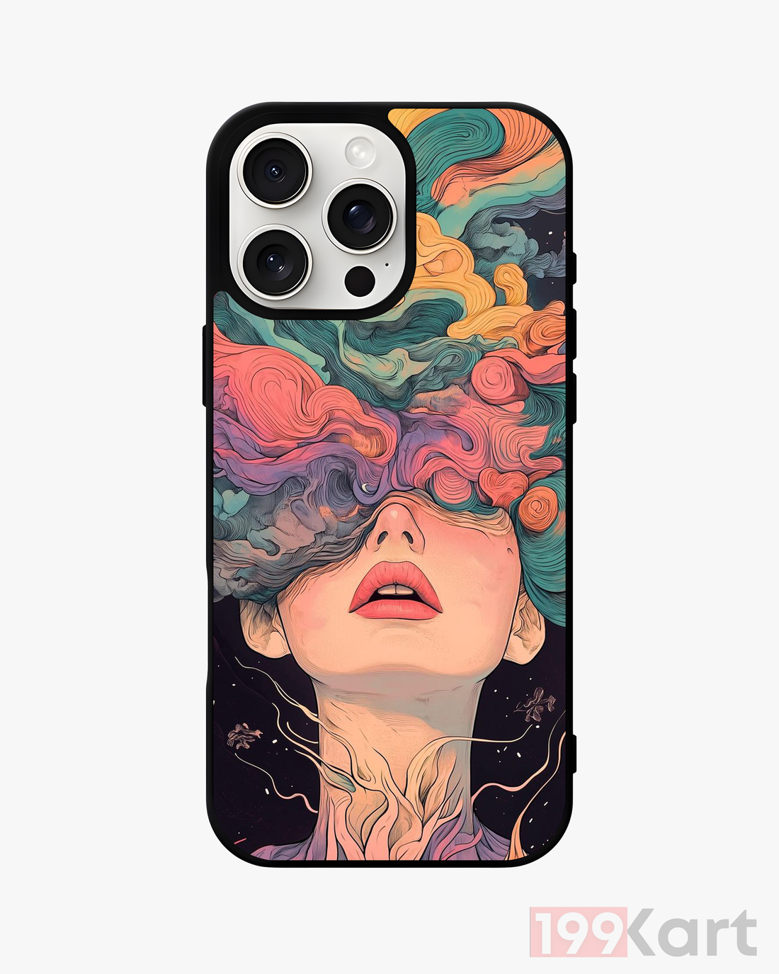 Surreal Face iPhone Case – Artistic Female Aesthetic Back Cover for iPhones