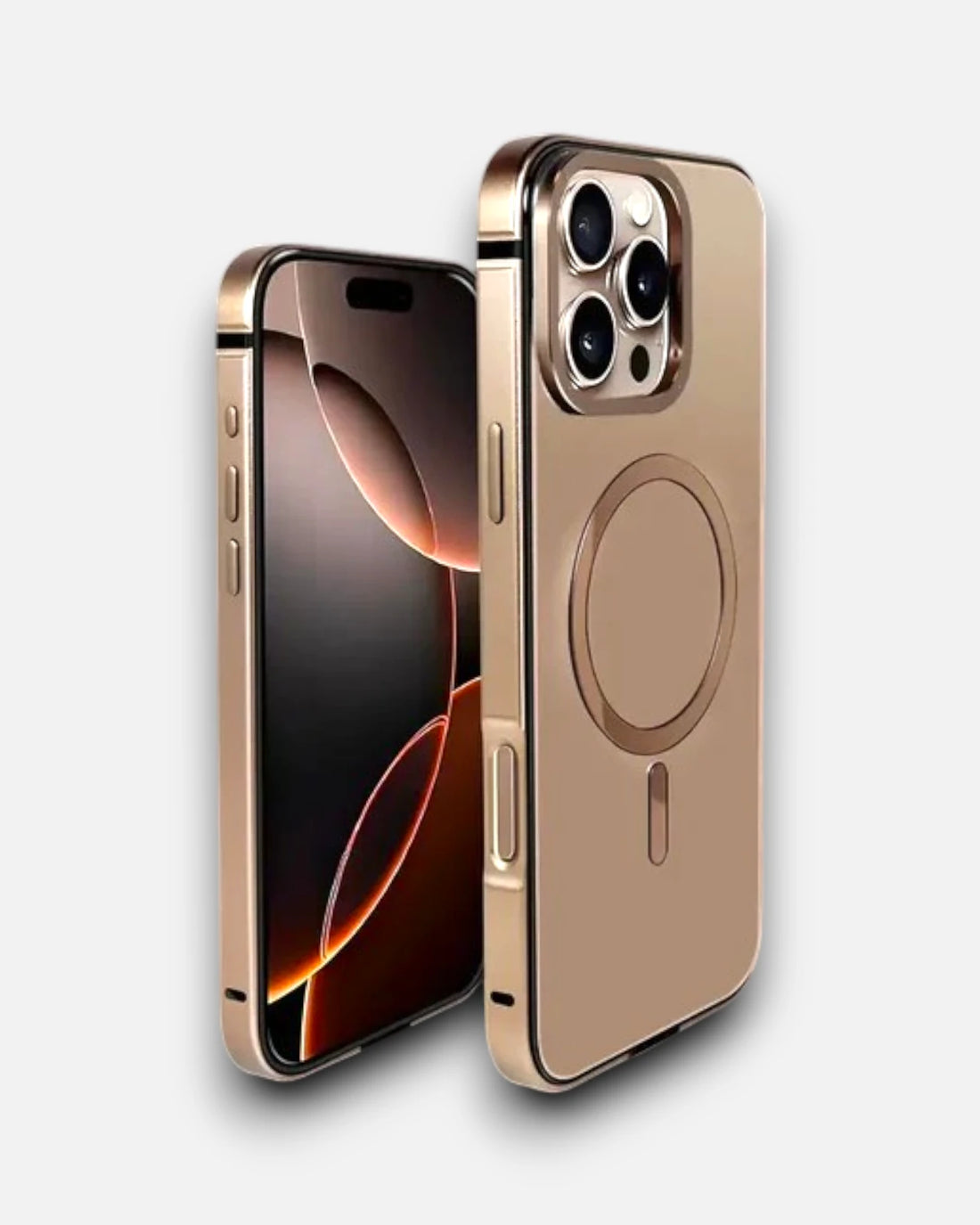 Sleek MagSafe compatible iPhone case, iphone 16 pro max case original titanium finish with a shockproof and scratch resistant hard back design.