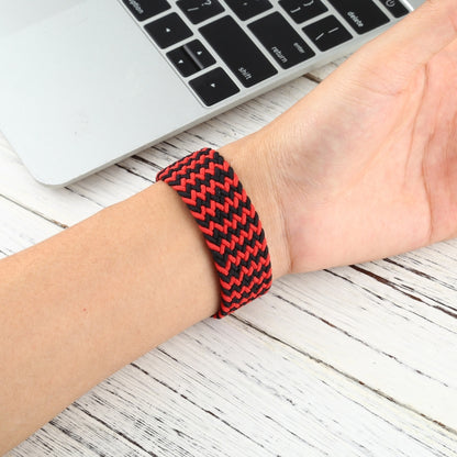 Apple Watch Strap | Nylon Braided Single Loop Band 38/40mm(S) - Ripple Black Red