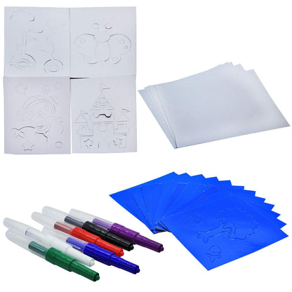 BLO Pens Super Activity Set with airbrush markers, stencils, and creative art templates for kids