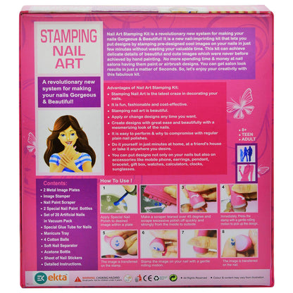 Nail art set with design templates, providing a mess free and professional nail makeover experience at home