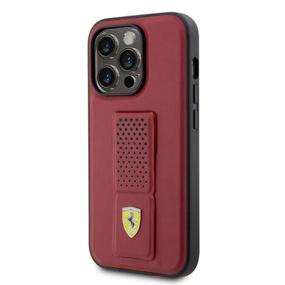 Shockproof Ferrari edition iPhone cover with perforated grip and built in stand for iphone 15 cover