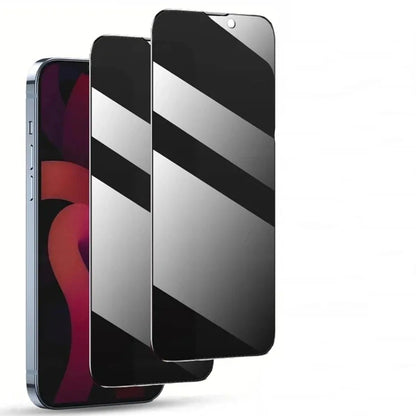 Tempered glass privacy screen protector for iPhone, preventing unwanted viewing angles while keeping the display crisp