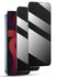 Tempered glass privacy screen protector for iPhone, preventing unwanted viewing angles while keeping the display crisp