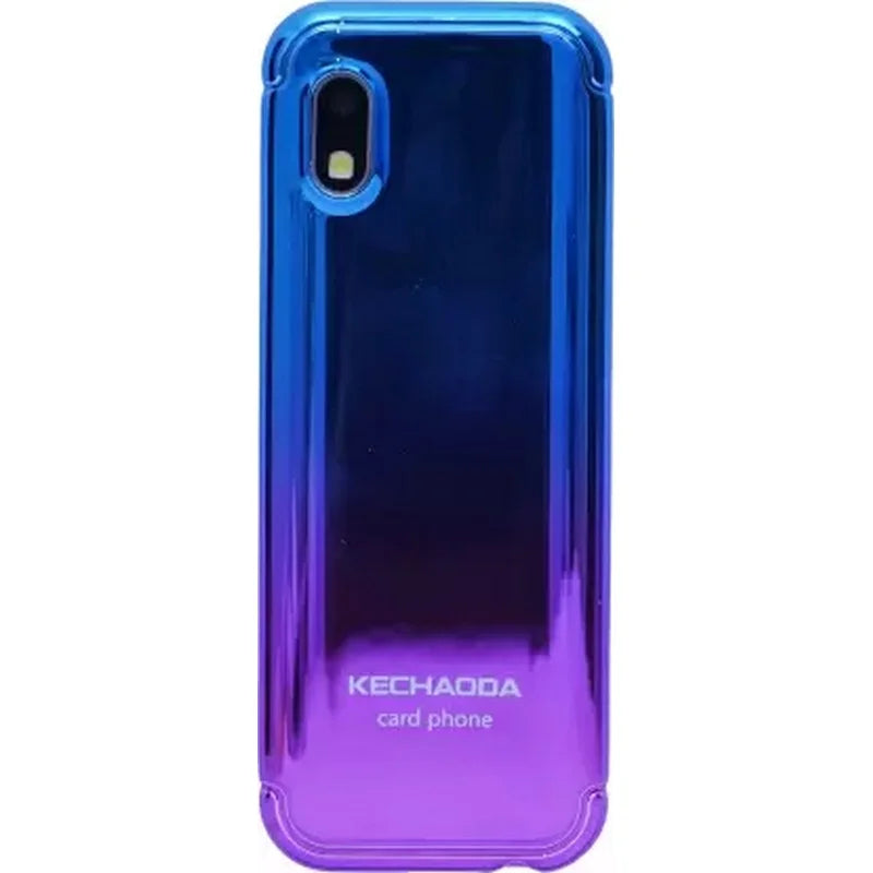  KECHAODA K115 Pro card phone in glossy blue to purple gradient with rear camera and branding