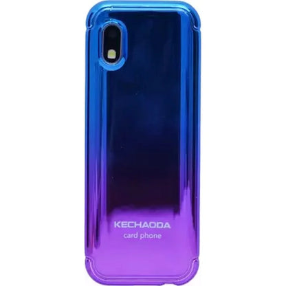  KECHAODA K115 Pro card phone in glossy blue to purple gradient with rear camera and branding