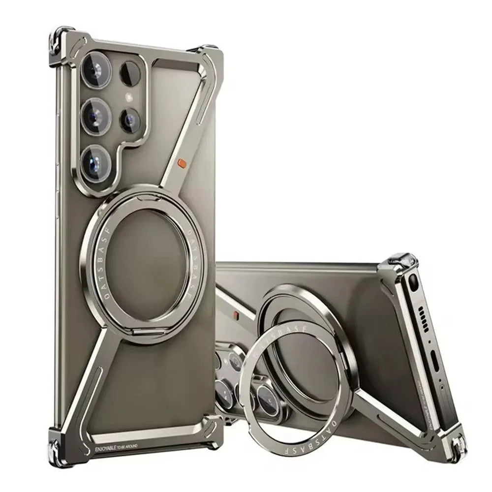Shockproof mobile cover with quick install button lock design and rugged frame protection for samsung fold 6 case