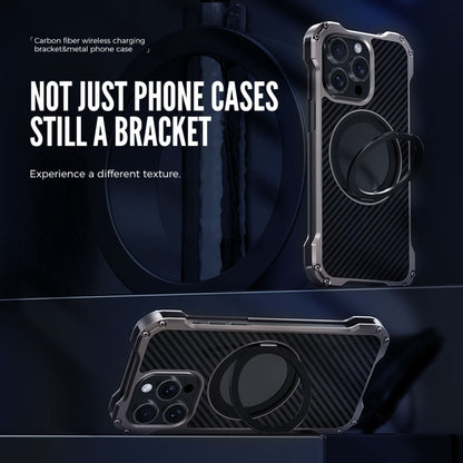All in one Apple cover with ring stand support and carbon fiber finish for style and stability for iphone 15 pro max cover